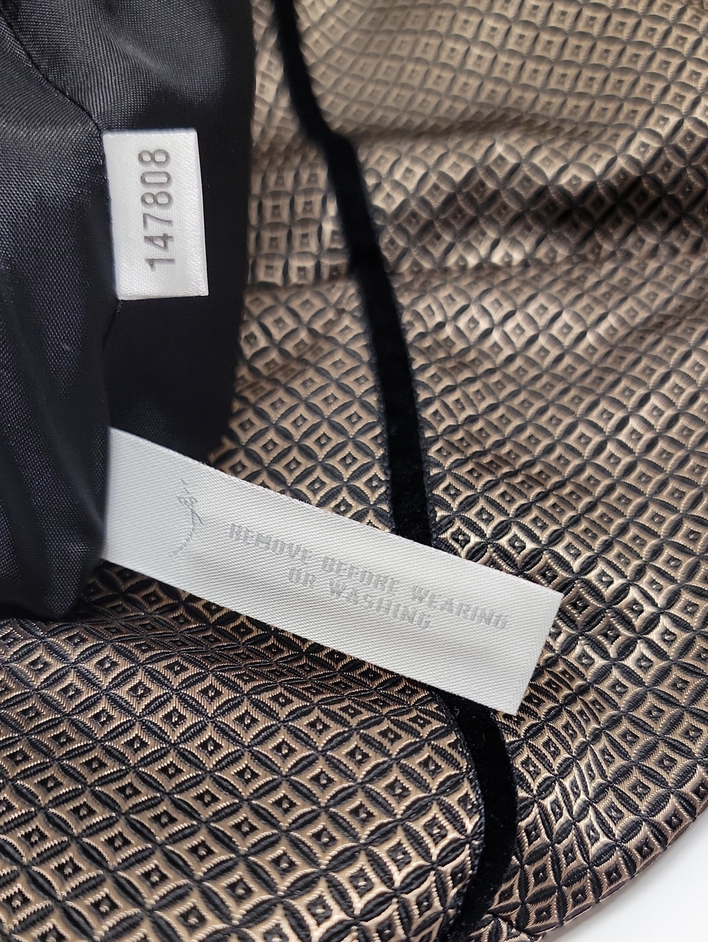 Ann Taylor NEW W/TAGS A-Line Textured Gold Black Silk Blend Velvet Trim Skirt - Picture 8 of 11